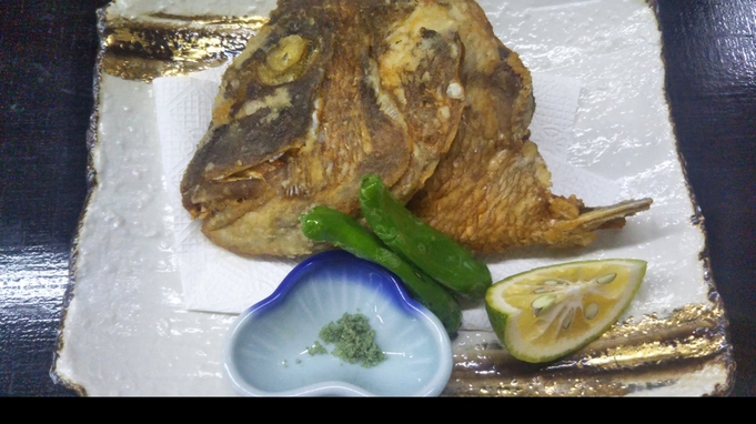 粟島産【鯛】のかぶと揚げでいつものお食事をちょっと贅沢に♪/2食付